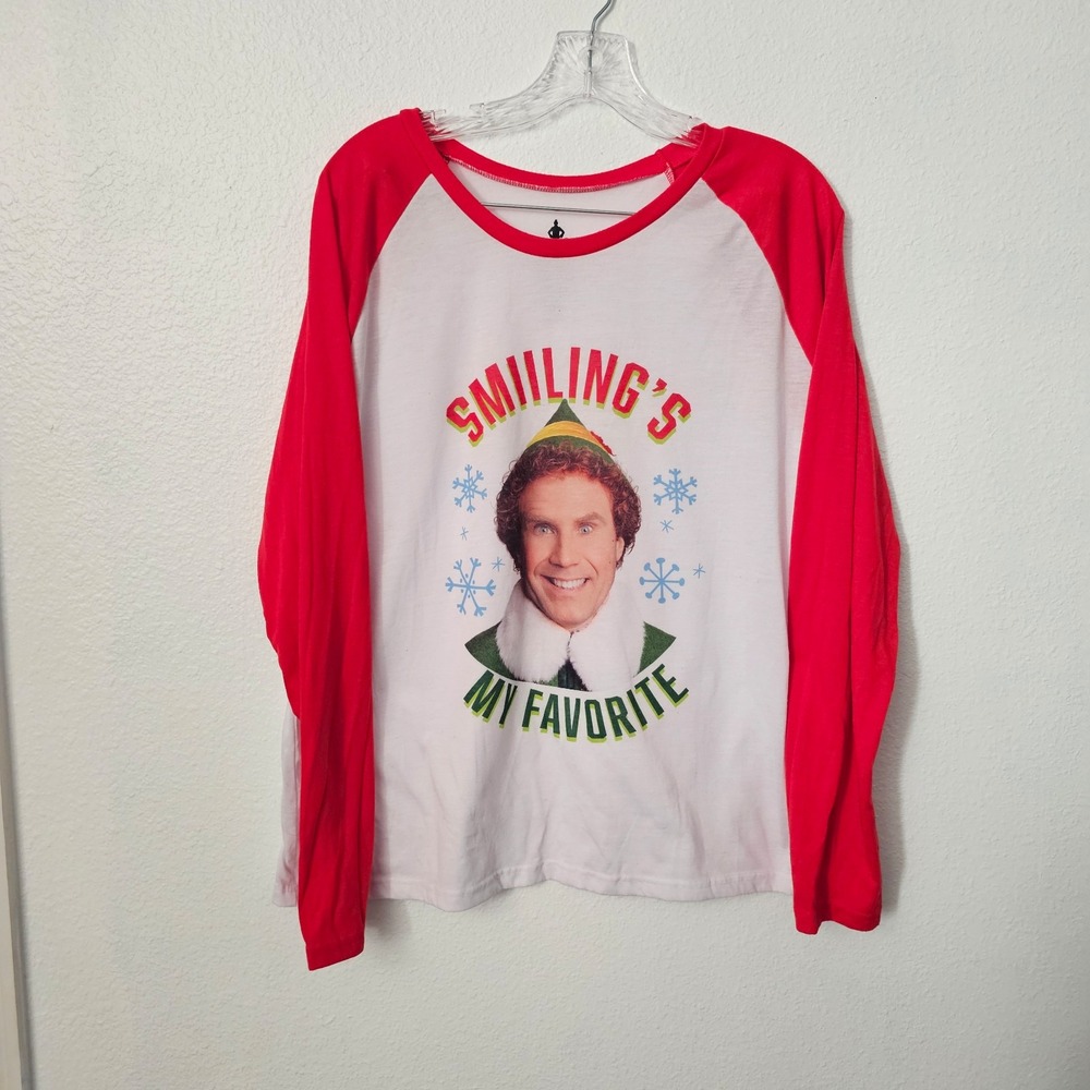 Elf‎ Smiling's My Favorite Longsleeve Lightweight T-Shirt Size XL